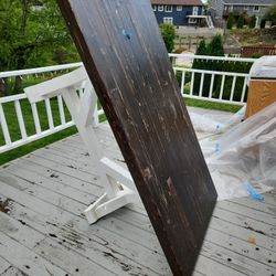 Make Me An Offer For This Table 4 Piece Hand Made With Refurbished  Deck Wood 