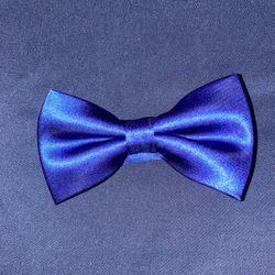 **New** Royal Blue Satin Bow Tie