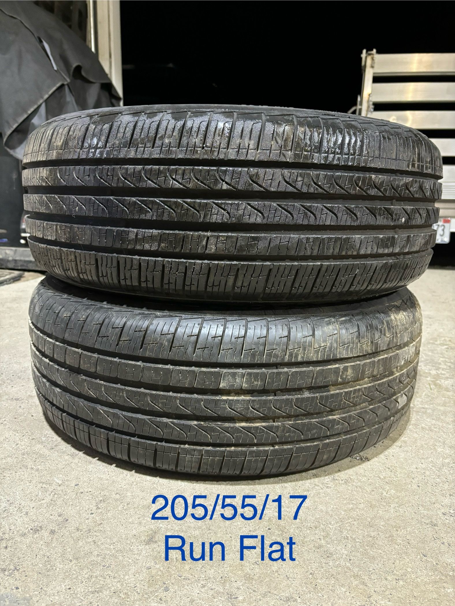(2) - 205/55/17 Pirelli Cinturato P7 All Season Run Flat Tires