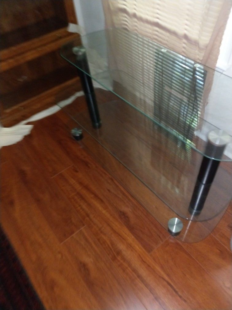 Bell'o Glass Entertainment Stand / Media Center (3-shelf)