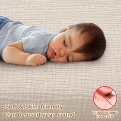 Muslin Breathable 100% Cotton Baby Crib Sheet for Standard   Size Crib Length 52", Width 28" New Condition Opened Box