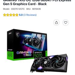 Nvidia RTX 5070 Video Card