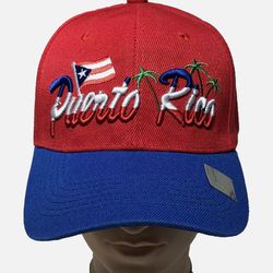 Puerto Rico Embroidered Adjustable Baseball Cap