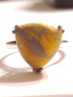 Sterling Silver Yellow Jasper Ring