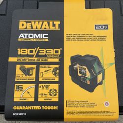 DeWalt 20V Atomic Green Cross Line Laser Level 180 Ft - 330 Ft  $ 235  New