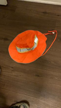 Glow Wear Reflective Booney Construction Hat Orange Mesh S-L Size