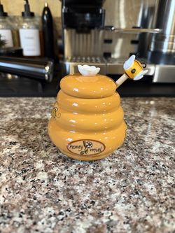 Honey Jar Lidded Honey Pot With Dipper