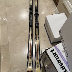 Rossignol Bandit 177 CM Skis With Solomon Bindings Good Overall Condition