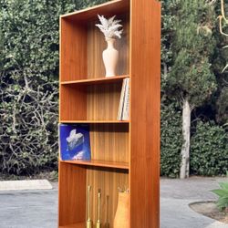 Mid Century Danish Modern Teak Record Cabinet Bookshelf Book Shelf 