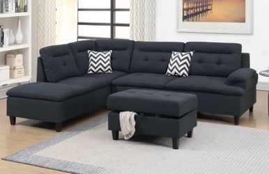 3 Pc Sectional with Ottoman