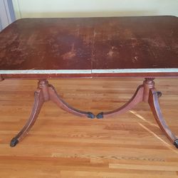 ANTIQUE  CLAWFOOT DINING TABLE