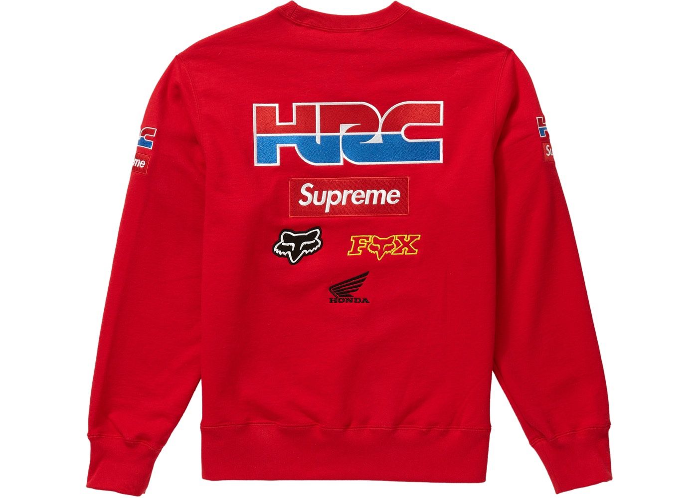 Supreme X Honda Racing company crewneck size large red