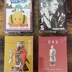 NEW and SEALED Playing Cards Elvis Wally World Terracotta Warriors $3 each or $10 for All