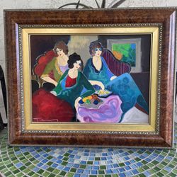 Itzchak Tarkay Embellished Serigraph 