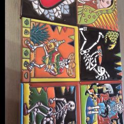 Dia De Los Muertos Tile 4×4