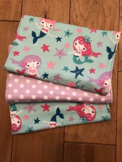 Mermaid handmade burp cloths (3)