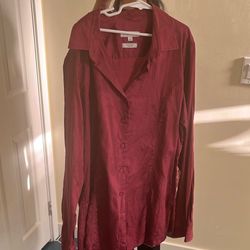 Dudalina Cotton Burgundy Shirt 