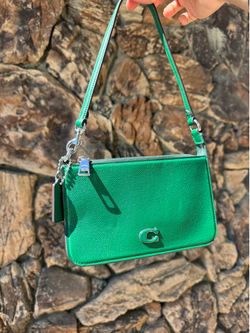 Green Mini Coach Pouch Bag