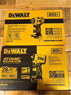 Dewalt 20v 1/2” and 3/8” impact