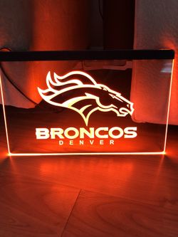 DENVER BRONCOS LED NEON LIGHT SIGN 8x12