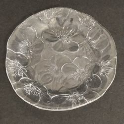 Vintage Sasaki 6.75 inch Floral Crystal Plate