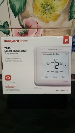 T6 PRO PROGRAMMABLE THERMOSTAT UP TO 2 HEAT/2 COOL Wi-Fi programmable