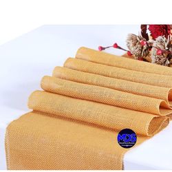 Gold Burlap Table Runners (10 Pcs)