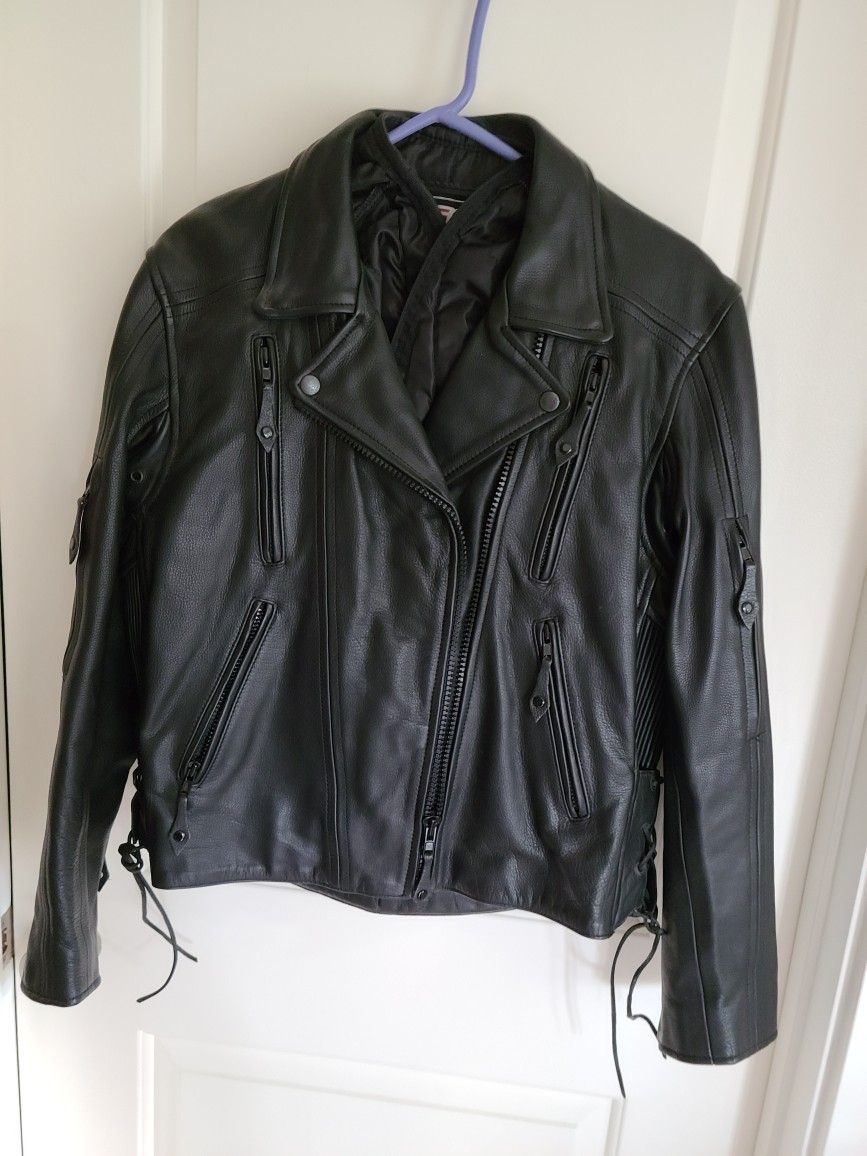 Women's Motorcycle Leather Coat