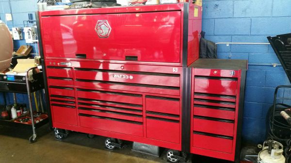 Matco 5s Tool Box With Side Cabinet And Tall Hutch For Sale In