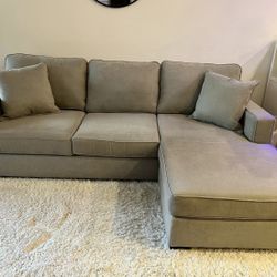 Beige Modern Reversible Sectional Sofa