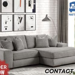 NEW SECTIONAL GRAY ✅ TAKE IT TODAY FOR JUST $50 DOWN 🤩
