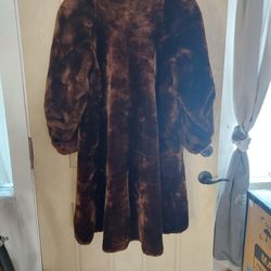 Vintage Mouton Fur And Beaver  Fur Coat
