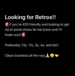 Looking for Retro Jordans Size 9