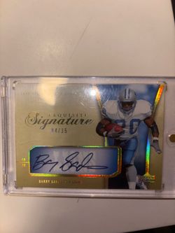 Barry Sanders Upper Deck Exquisite Signature Auto #4/35