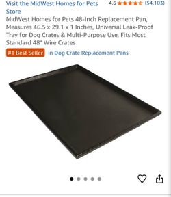 dog crate replacement pan tray 48"