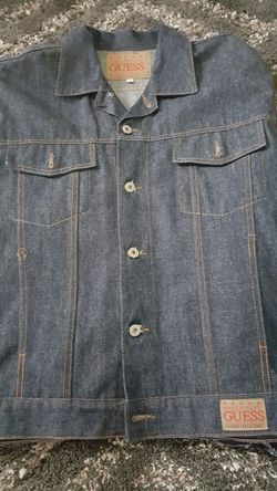 Mens guess Jean jacket sz L