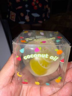 Coconut oil ball with lemon charms inside
