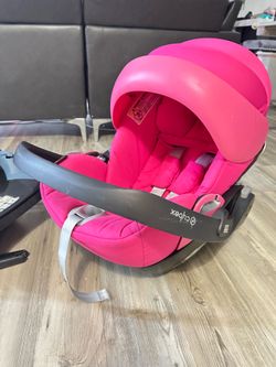Cybex Platinum Cloud Q Infant Car Seat with Base – Passion Pink – Excellent Condition