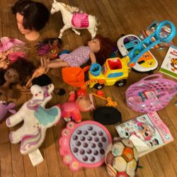 A Lot Of Dolls To Play Dress Up With Friends.  A Beautiful Horse , And Many More Items