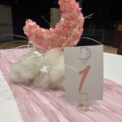 Flowered Crescent Moon Centerpieces