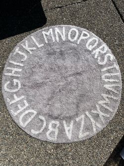 Alphabet Grey Rug