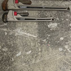Pair Of Pipe Wrenches 