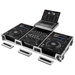 Open Box: Odyssey FZGS12CDJWXD2 Extra Deep DJ Coffin Case for 12″ Format DJ Mixer and Two Media Players with Glide Platform