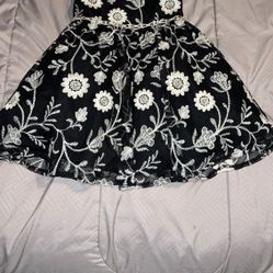 Rare editions 4t Formal Black And Cream Flower Dress