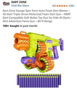Dart Zone Savage Spin Semi-Auto Foam Dart Blaster