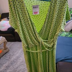 New With Tags Green Dress