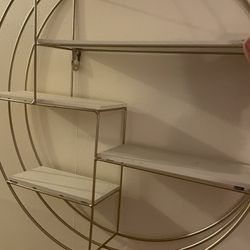 Pretty Galm IRon And wood Wall Storage/display Shelf