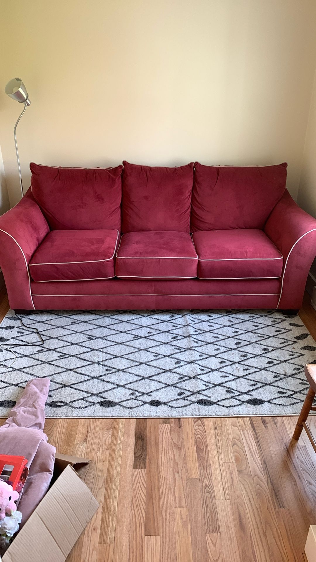 Red Velvet Sleeper Couch