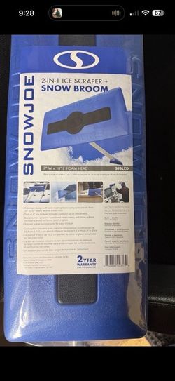 Snow Joe 2-in-1 Snow Broom + Ice Scraper