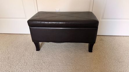 Storage Ottoman Bench 31” x 18” x 15” Dark Brown